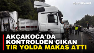 Akçakoca’da Kontrolden Çıkan Tır Yolda Makas Attı – Ajans04 Haber