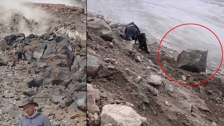 Ağrı Dağı’nda heyelan! Dağcılar üzerine yuvarlanan dev kayalardan kaçarak kurtuldu – Milliyet