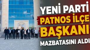 YENİ Parti Patnos İlçe Başkanı Mazbatasını Aldı – Ağrı Haber