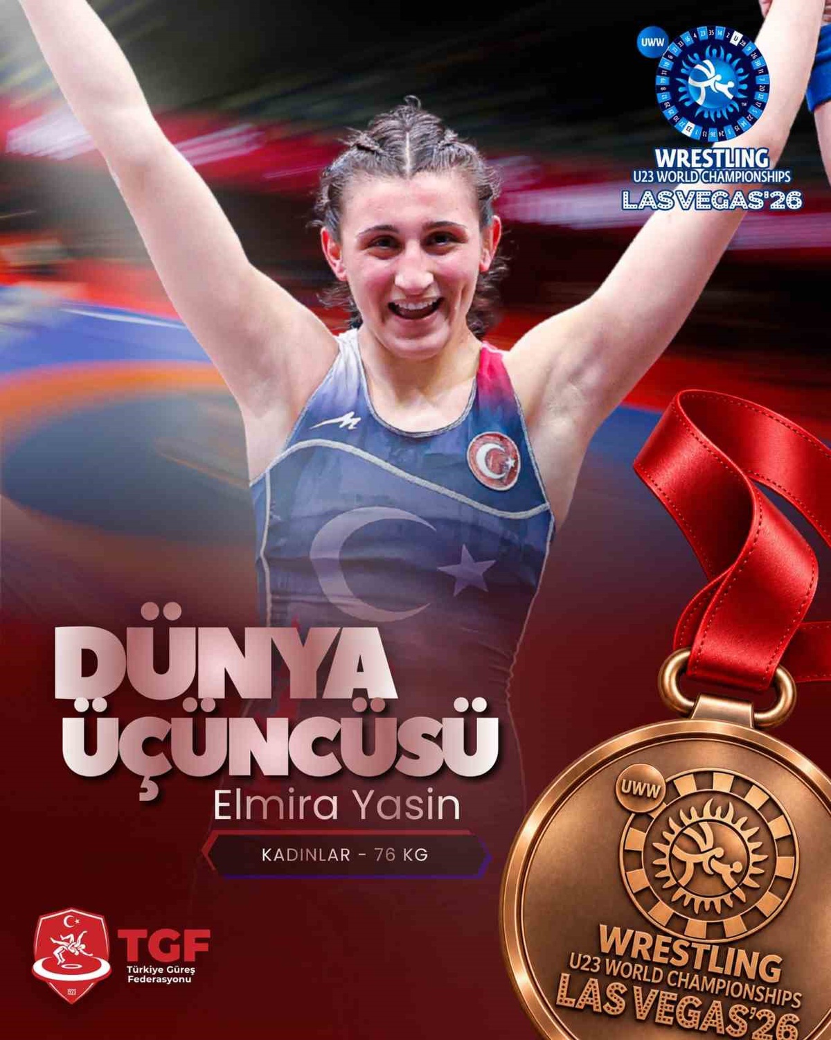 Las Vegas’ta U23 Dünya Güreş Şampiyonası’nda Elmira Yasin bronz madalya kazandı – Son Dakika